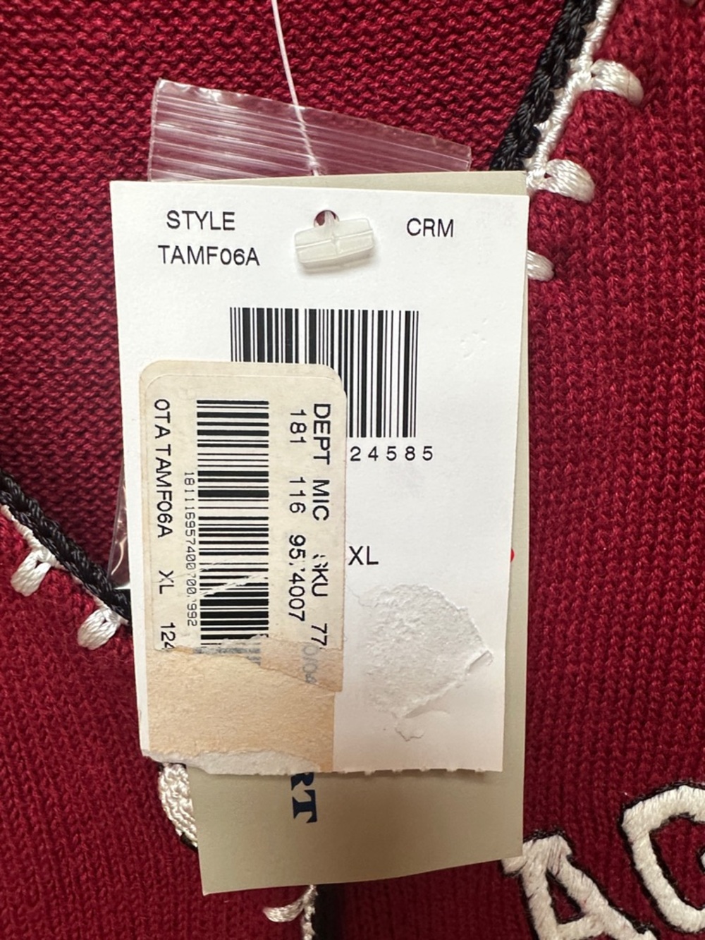 Texas A&M Aggies Vintage Maroon Logo Embroidered Sweater Vest by Castles Sport - Picture 6 of 8